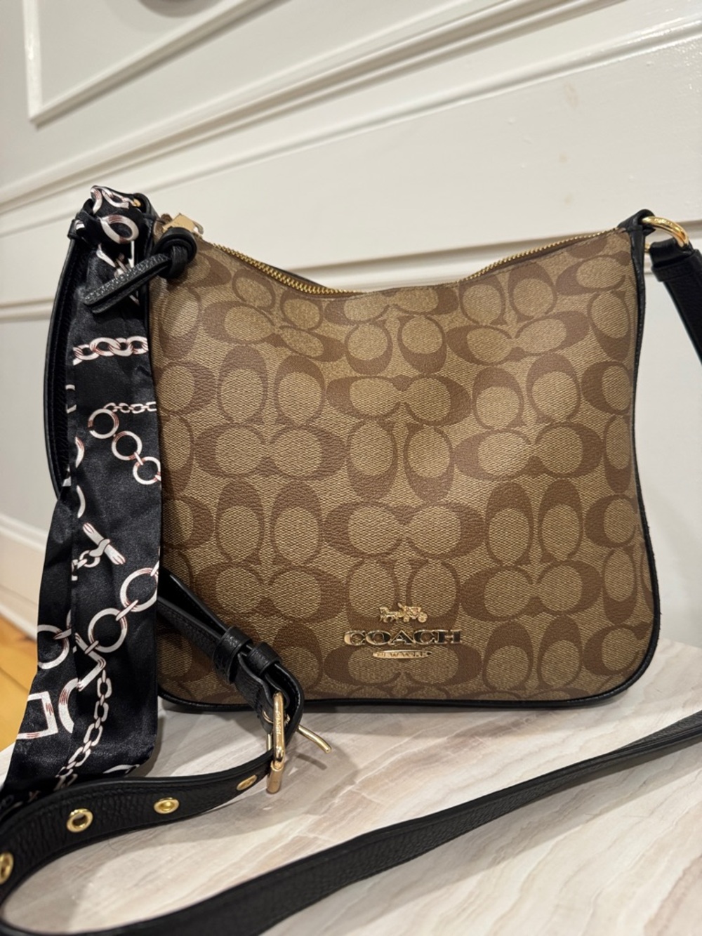 Coach Ellie File Bag in Signature Brown Crossbody Bag - Picture 3 of 17